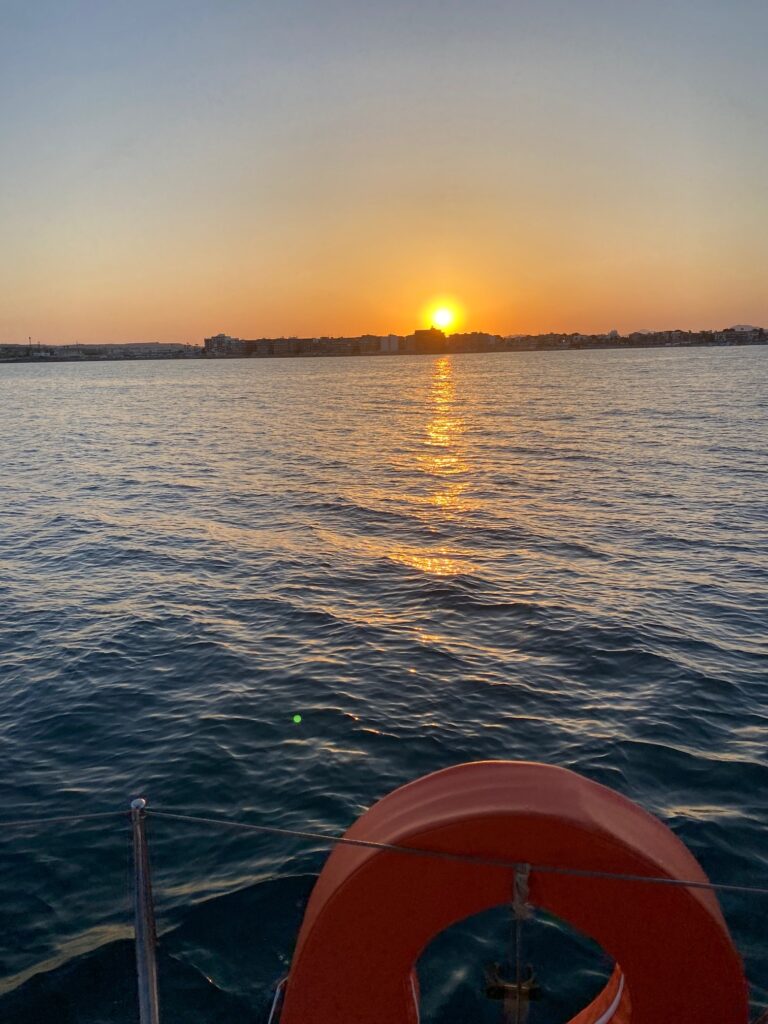 Sunset from paddle board